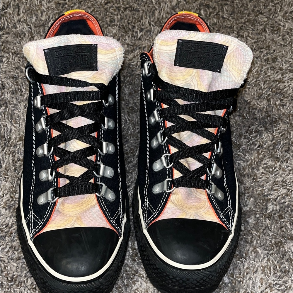 Converse All Star Black and Multicolor Low-Top Sneakers